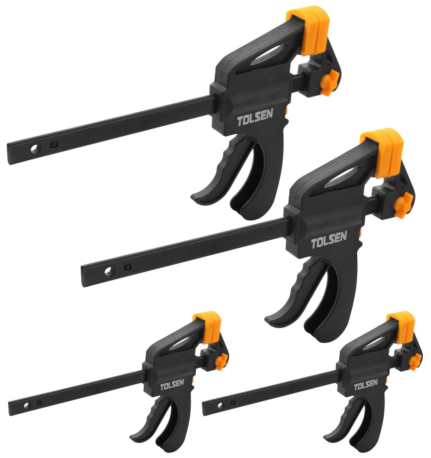 Tolsen Clamp One Hand Quick Set (2x 100mm/2x150mm) - Buy Now Online at Trade DIY Direct