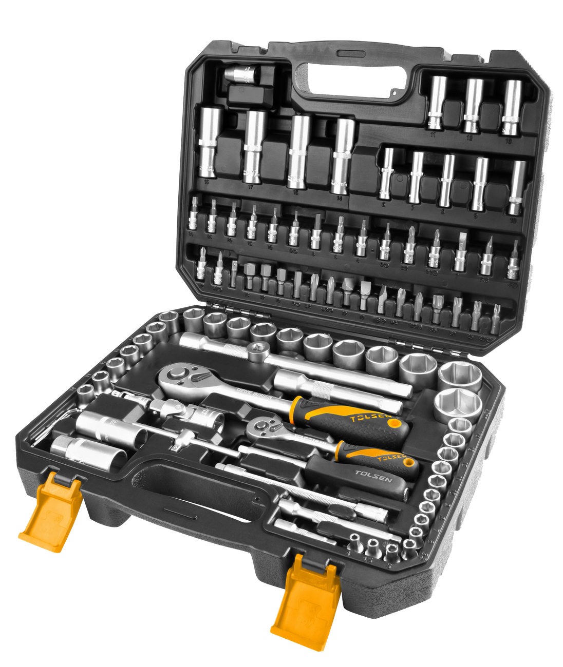 Tolsen Socket Set 1/4" 4-14mm & 1/2" 10-32mm 94pc (Industrial) - Buy Now Online at Trade DIY Direct