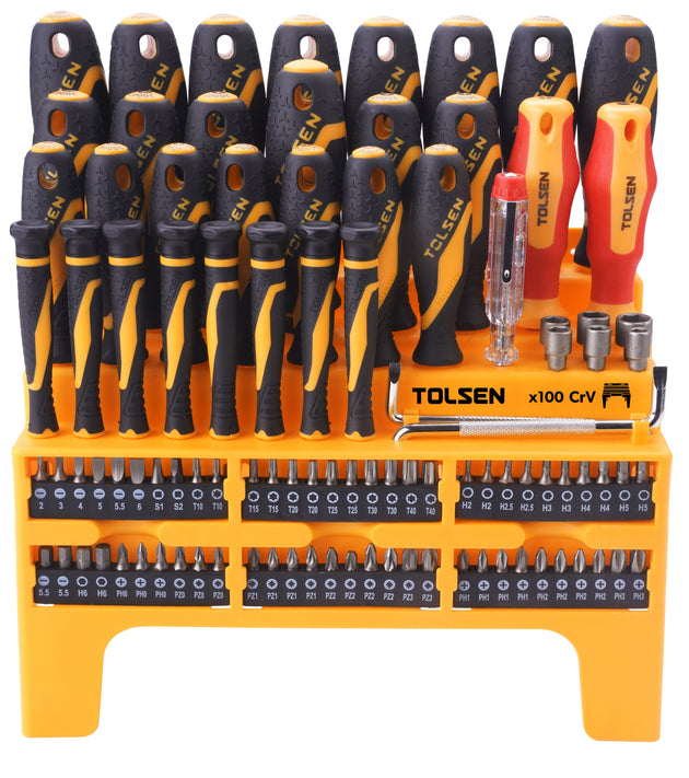 Tolsen 100 pcs Screwdriver Set - Buy Now Online at Trade DIY Direct