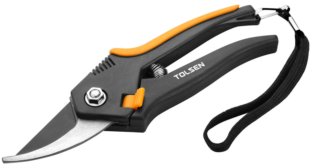 Tolsen Garden Pruning Shear Bypass 65Mn Blade Steel 200mm - Buy Now Online at Trade DIY Direct