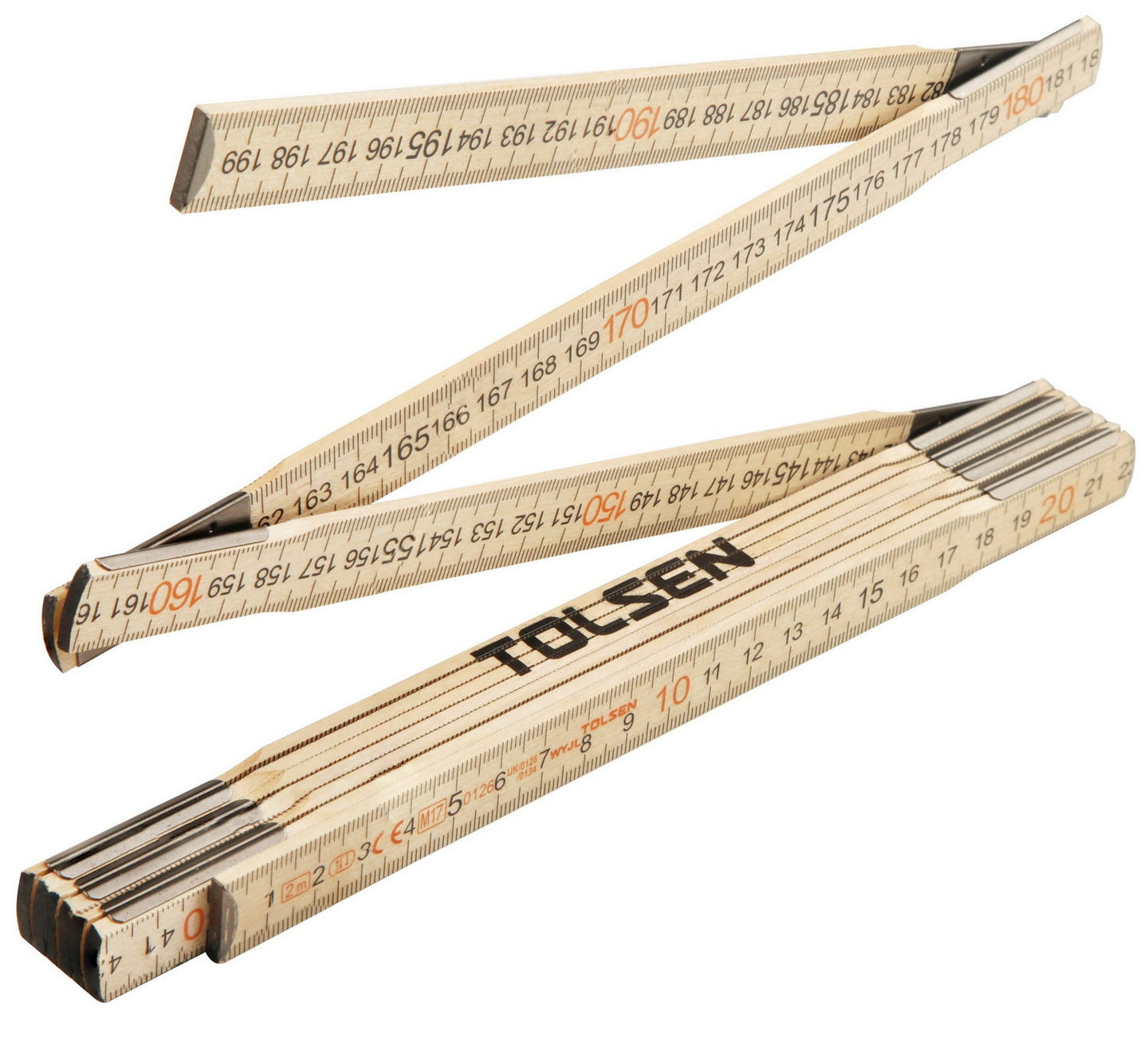 Tolsen Wood Folding Ruler (Industrial) 2M - Buy Now Online at Trade DIY Direct