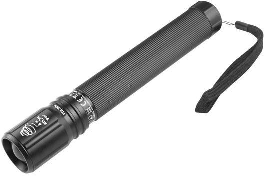 Tolsen Torch 3 C Black Led 550 Lumens + Zoom (Industrial) - Buy Now Online at Trade DIY Direct