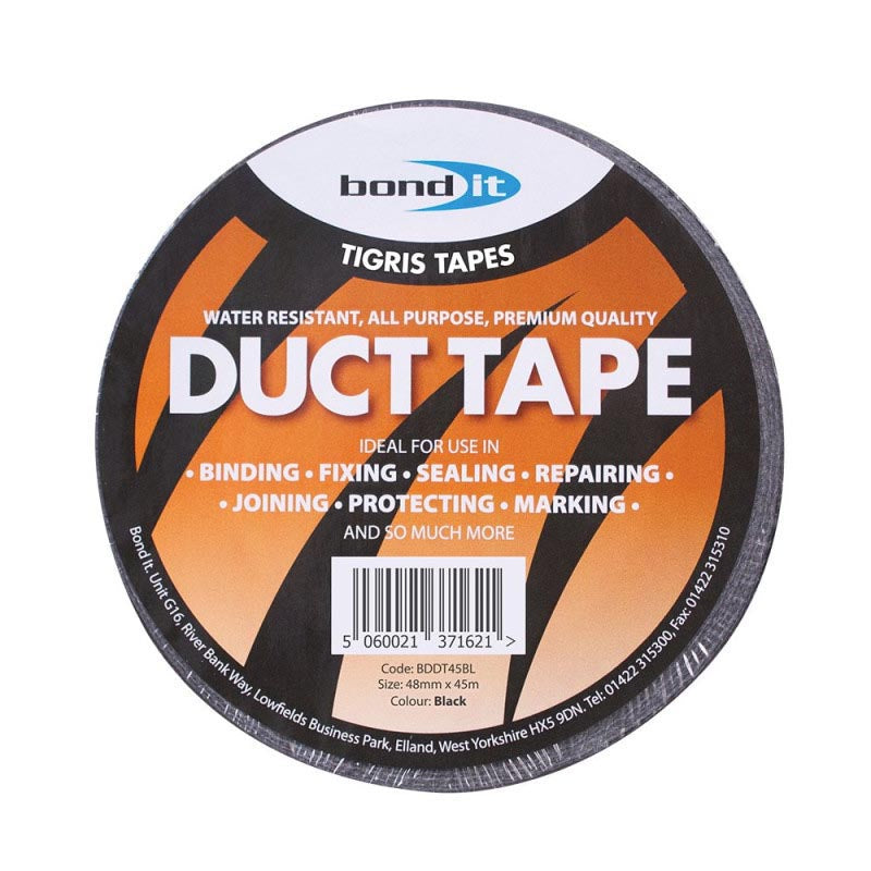 Bond It Duct Tape 48mm x 45m Black and Silver - Buy Now Online at Trade DIY Direct