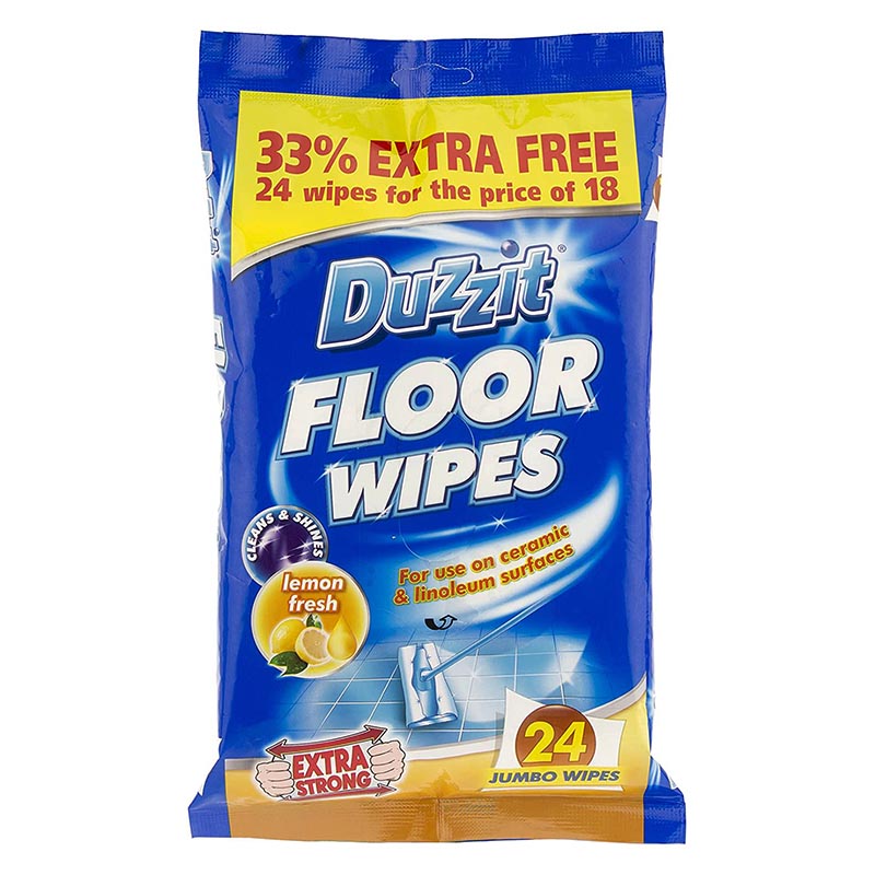 Duzzit Jumbo Floor Wipes Extra Strong - Buy Now Online at Trade DIY Direct