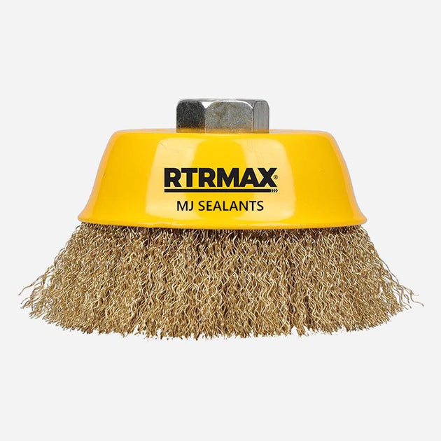 RTRMAX Crimped Wire Cup Brush 75mm - Buy Now Online at Trade DIY Direct