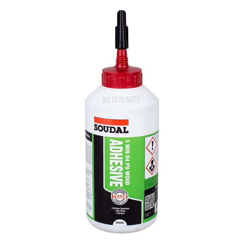 Soudal 5 Minute D4 Wood Adhesive Liquid - Buy Now Online at Trade DIY Direct