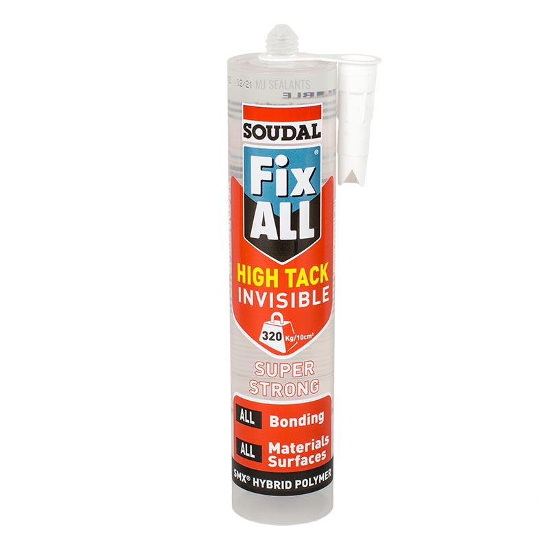 Soudal Fix All High Tack Invisible Adhesive - Buy Now Online at Trade DIY Direct