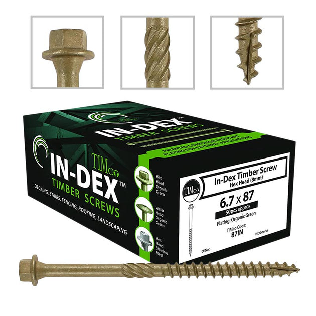 Timco Timber Frame & Landscaping Hex Screws 50pcs - Buy Now Online at Trade DIY Direct