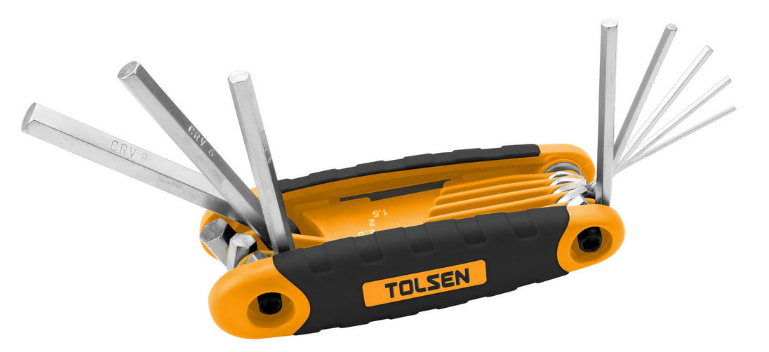 Tolsen Allen Key Set 9-Piece Folding Imperial - Buy Now Online at Trade DIY Direct