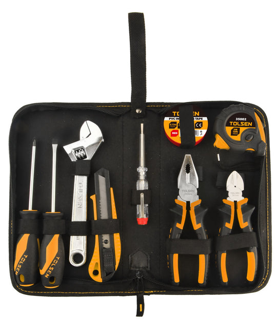 Tolsen Tool Set 9pcs in Soft Canvas Bag - Buy Now Online at Trade DIY Direct